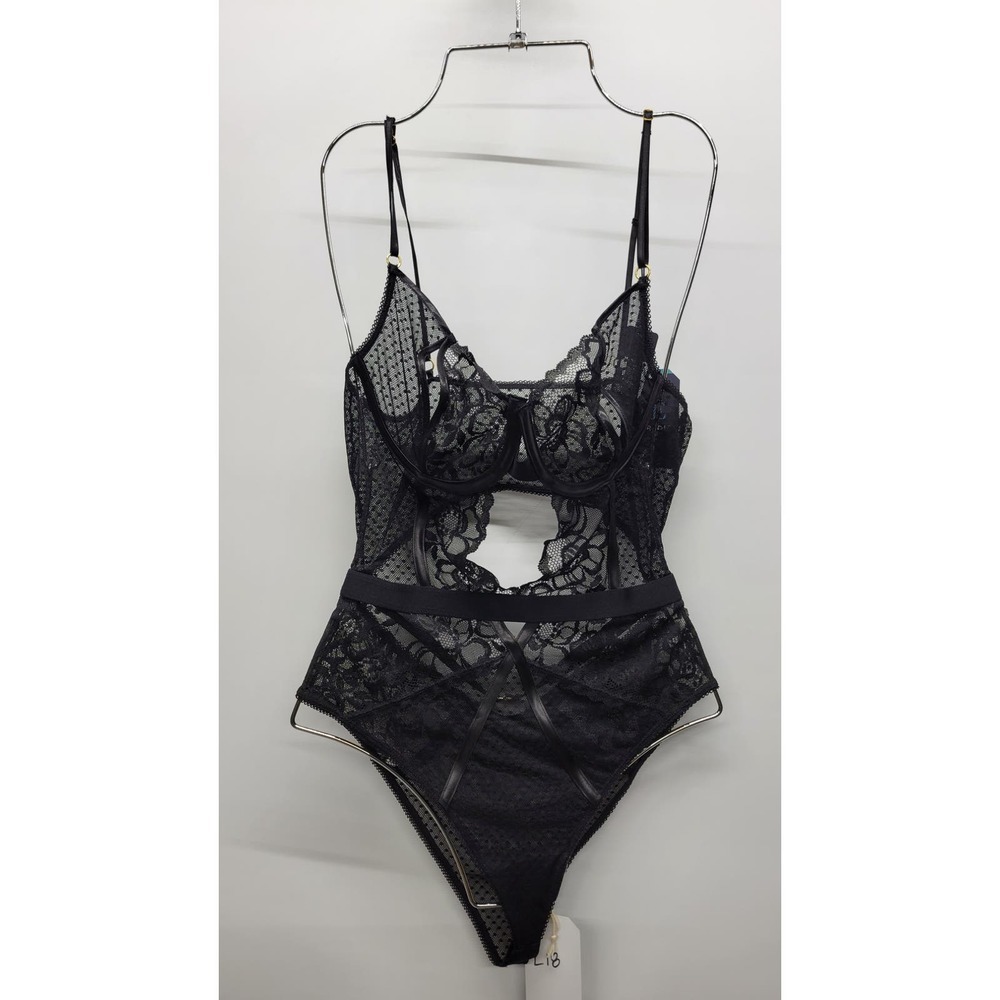 Floral & Stripe Lace Bodysuit